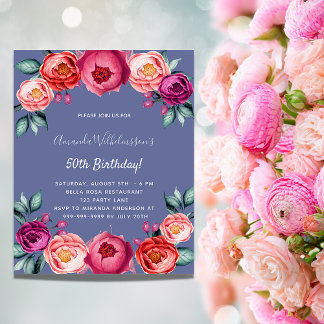 Blumenzwiebelpreis für Rosa Geburtstag Flyer