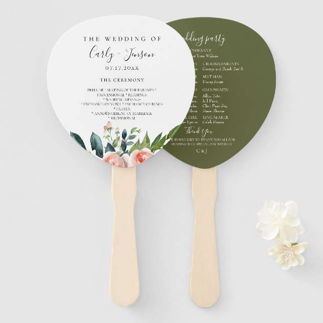 Blumenzwiebelprogramm "Lush Garden" Handfans Fächer (Vorne und Hinten)