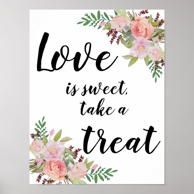 Blumenzwiebelschild Blume Tafelschilder Poster (Vorne)