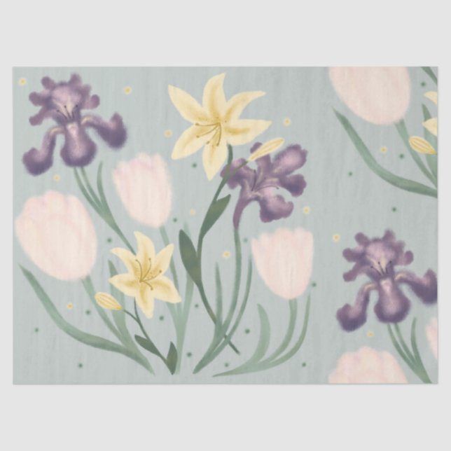 Blumenzwirn Seidenpapier (Vorderseite)