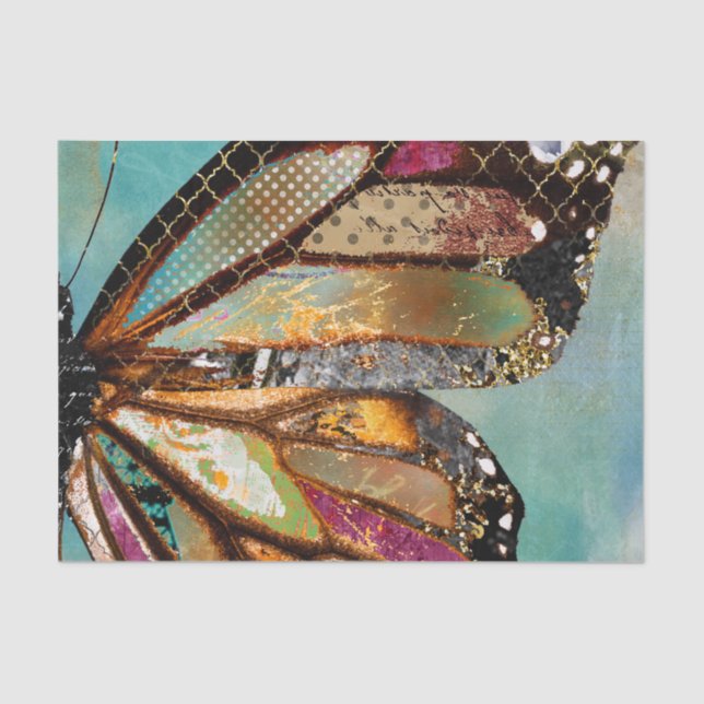 Blumenzwirnpapier Seidenpapier (Vorderseite)