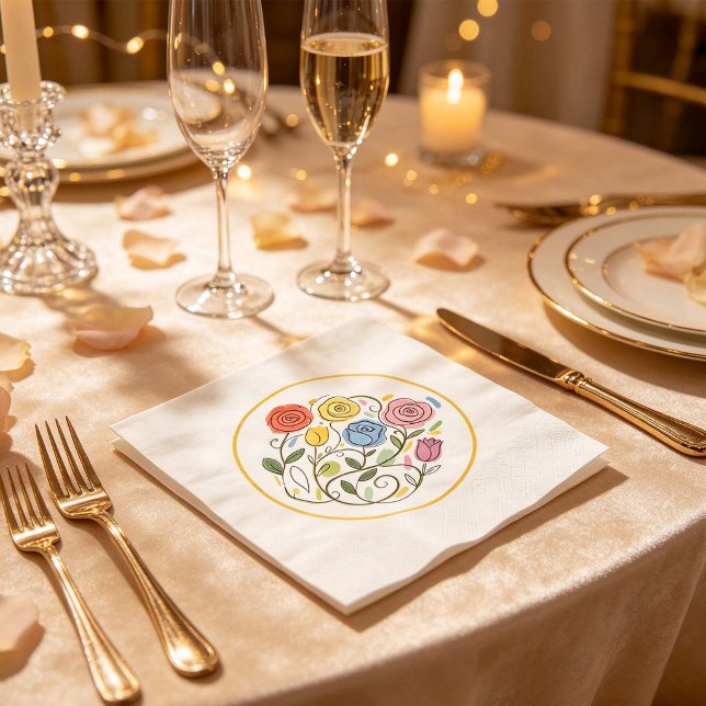 Blumig gemustert romantisch und elegant serviette (Von Creator hochgeladen)