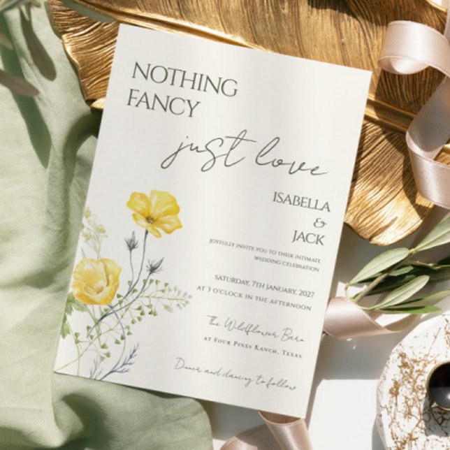 Blumig Nichts Besonderes, nur Liebe Hochzeit  Einladung (Von Creator hochgeladen)