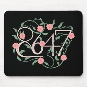 Blumig Subtil Anti Trump 8647 86 47 Boho Mousepad
