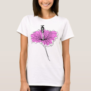 Blumig und pink T-Shirt