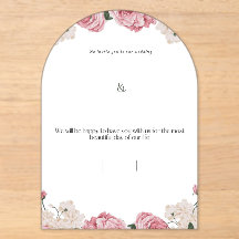 Blumige Acryl-Hochzeitseinladung