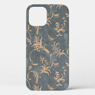 Blumige alte Retro-Vintage-Ornament-Wallpaper auf Case-Mate iPhone Hülle