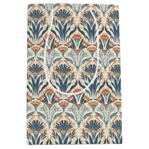 Blumige Art Deco im Vintage-Stil Mittlere Geschenktüte