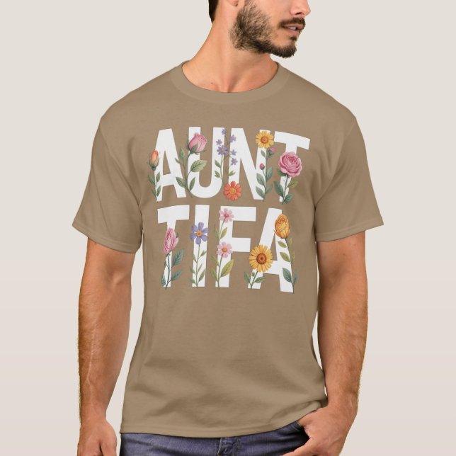 Blumige Auntifa-Freunde T-Shirt (Vorderseite)
