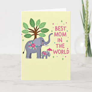 Blumige beste Mama der Welt Karte