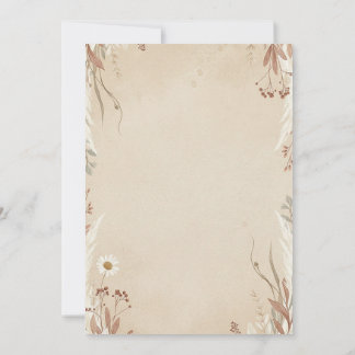 Blumige Boho-Hochzeitseinladungen sind natürlich Einladung