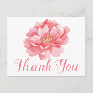 Blumige Dankeschön-Pfingstrosen-Blumen Pfingstrose Postkarte