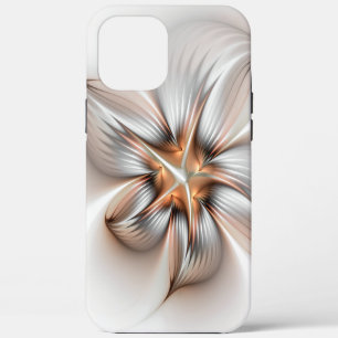 Blumige Eleganz Moderne Abstrakte Fraktal-Kunst iPhone 12 Pro Max Hülle