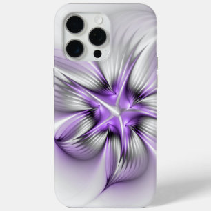 Blumige Eleganz Moderne Abstrakte Violette Fraktal Case-Mate iPhone Hülle