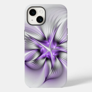 Blumige Eleganz Moderne Abstrakte Violette Fraktal Case-Mate iPhone 14 Hülle