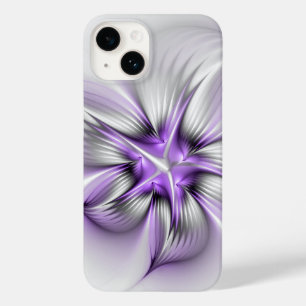 Blumige Eleganz Moderne Abstrakte Violette Fraktal Case-Mate iPhone 14 Hülle