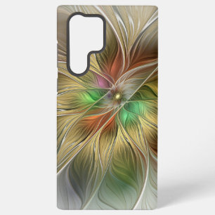 Blumige Fantasie mit modernem abstraktem Gold-Frak Samsung Galaxy Hülle