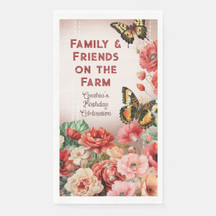 Blumige Farm-Party-Serviette Serviette