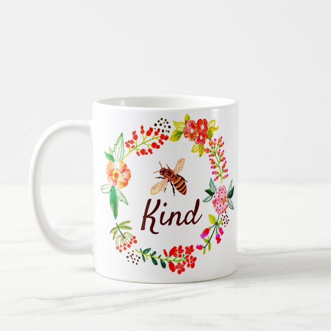 Blumige Freundlichkeit Kaffeetasse (Links)
