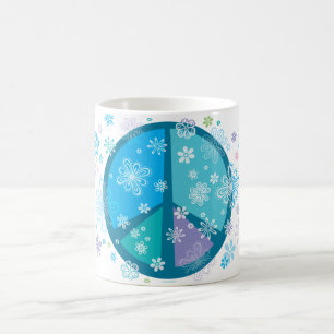 Blumige Friedenszeichen TASSE