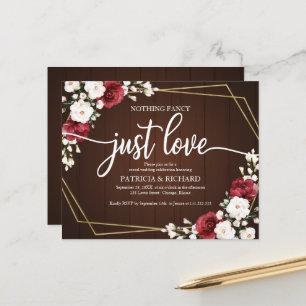 Blumige geometrische Hochzeitseinladungen zum klei