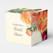 Blumige Herbst-Brautstrauß-Geschenkbox
