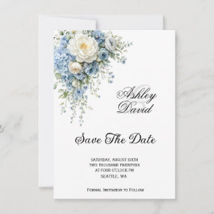 Blumige Hochzeit-Save-The-Date-Einladung Einladung