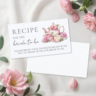 Blumige Hochzeitsdusche Rezepte Begleitkarte
