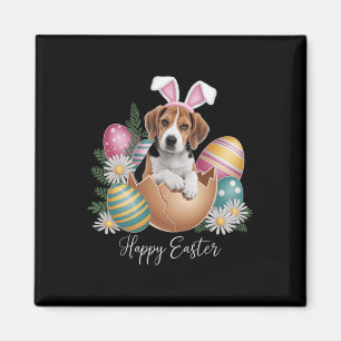 Blumige Hunde Ostertag Süßer Beagle Hund Welpe Glü Magnet