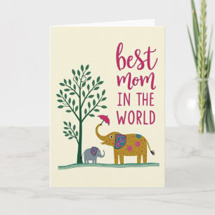 Blumige Karte "Beste Mama der Welt"