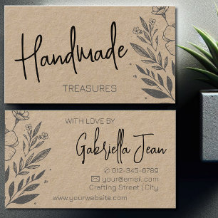Blumige Kräuter Handmade Crafts Blumenzeichnung Visitenkarte