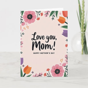 Blumige Liebe Mama Muttertagskarte Karte