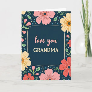 Blumige Liebe zu Dir Oma Karte
