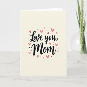 Blumige Liebes Grüße an Mama Grußkarte Karte