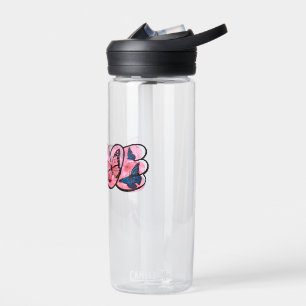 Blumige Liebestypografie  Trinkflasche