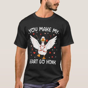 Blumige lustige dumme Gans, du bringst mein Herz z T-Shirt