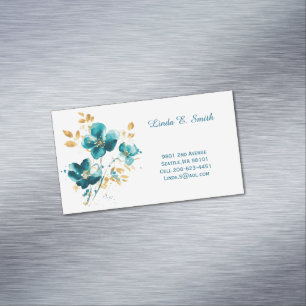 Blumige magnetische Visitenkarte