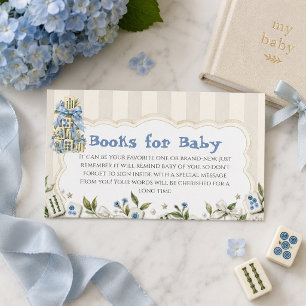 Blumige Mahjong-Bücher für Baby Shower für neue Sp Begleitkarte