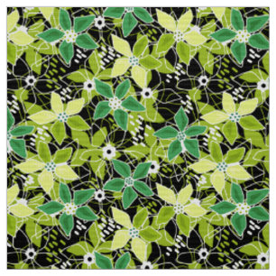 Blumige mehrfarbige Skizze Retro-Herbst Stoff