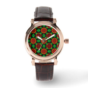 Blumige moderne Boho elegante abstrakte Muster #50 Armbanduhr