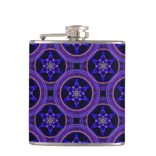 Blumige moderne Boho elegante abstrakte Muster #50 Flachmann