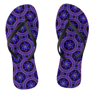 Blumige moderne Boho elegante abstrakte Muster #50 Flip Flops