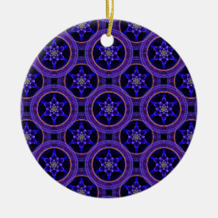 Blumige moderne Boho elegante abstrakte Muster #50 Keramik Ornament