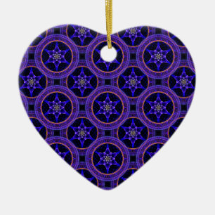 Blumige moderne Boho elegante abstrakte Muster #50 Keramik Ornament