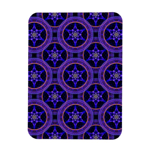Blumige moderne Boho elegante abstrakte Muster #50 Magnet (Vertikal)
