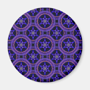 Blumige moderne Boho elegante abstrakte Muster #50 Magnet
