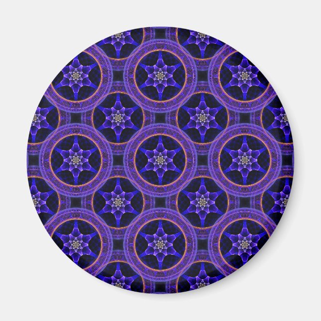 Blumige moderne Boho elegante abstrakte Muster #50 Magnet (Vorne)
