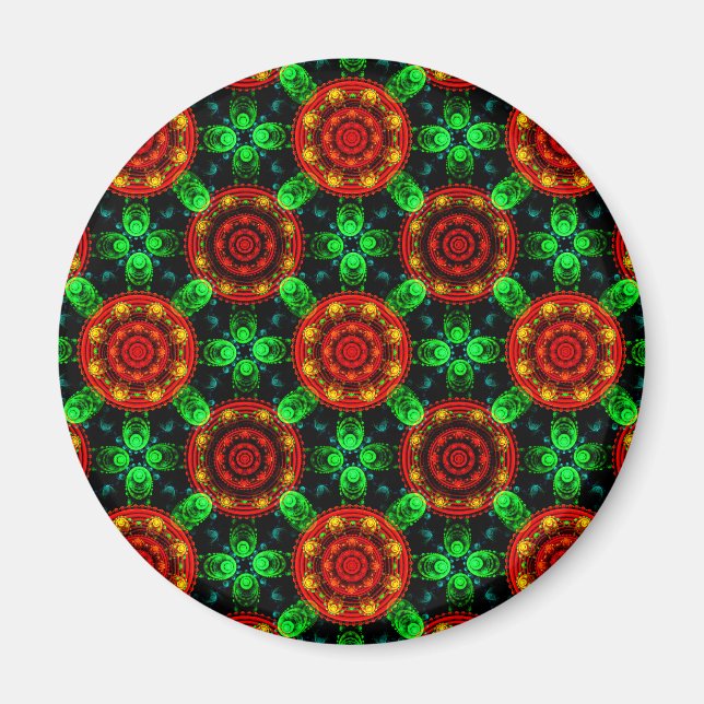 Blumige moderne Boho elegante abstrakte Muster #50 Magnet (Vorne)