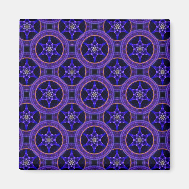 Blumige moderne Boho elegante abstrakte Muster #50 Magnet (Vorne)