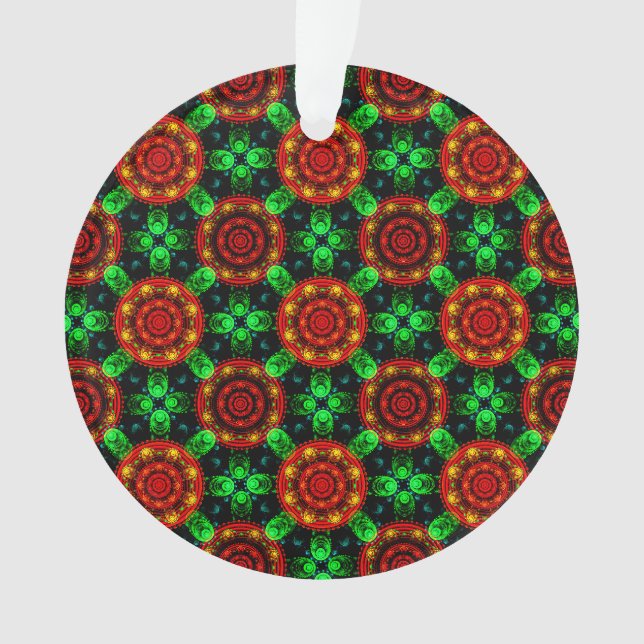 Blumige moderne Boho elegante abstrakte Muster #50 Ornament (Vorderseite)